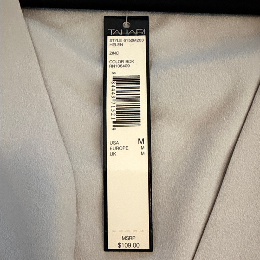 Tahari Light Gray Sleeveless Top Medium M - Picture 9 of 11